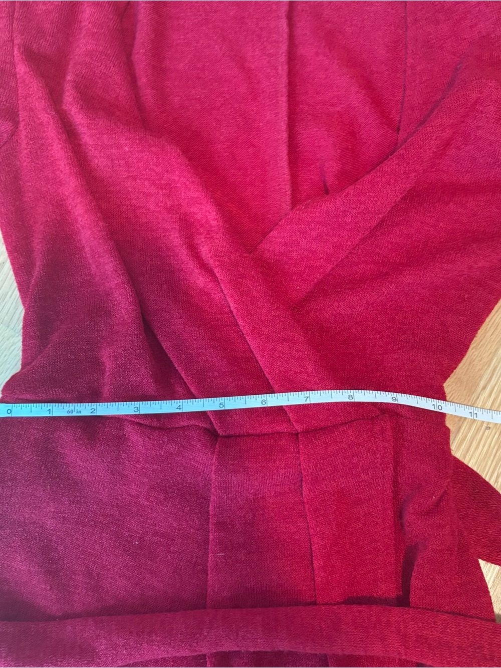 Revamped Burgundy Wrap Mini Dress with Tie Waist - Picture 6 of 7